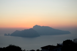 Sunset over Capri
